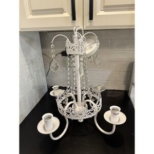 K9 Crystal Mini French Country Chandelier‎ 4 Lights Candle White Romantic Boho